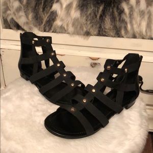 Black strap ankle high sandals ✨like NEW!✨